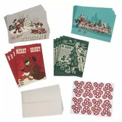 Best Sale 🧨 Disney Holiday Greeting Card Set - 2022 Mickey And Friends 🔔